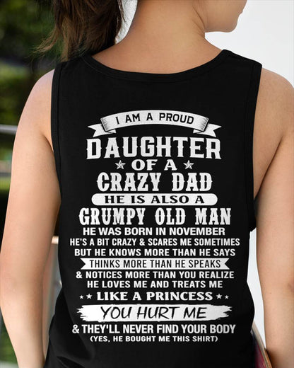 NOVEMBER - PROUD DAUGHTER OF A CRAZY DAD - FROM DAD - TLEE11 (SKU2606-70-11)