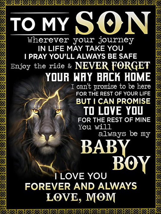 Special Gift For Your Son Blanket - From Mom00