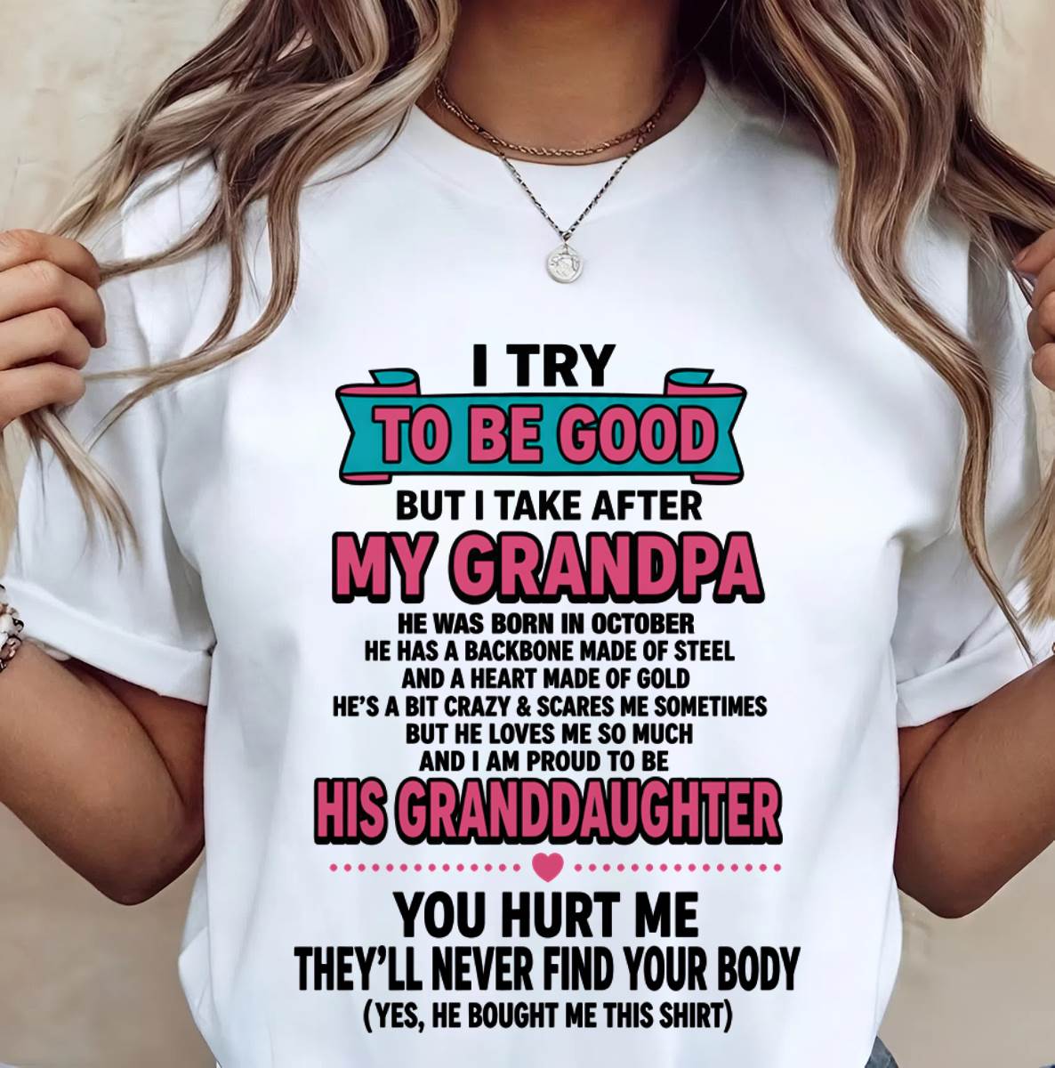 OCTOBER - I TRY TO BE GOOD BUT I TAKE AFTER MY GRANDPA - FROM GRANDPA - TLEE10 (SKU2606-212-10)