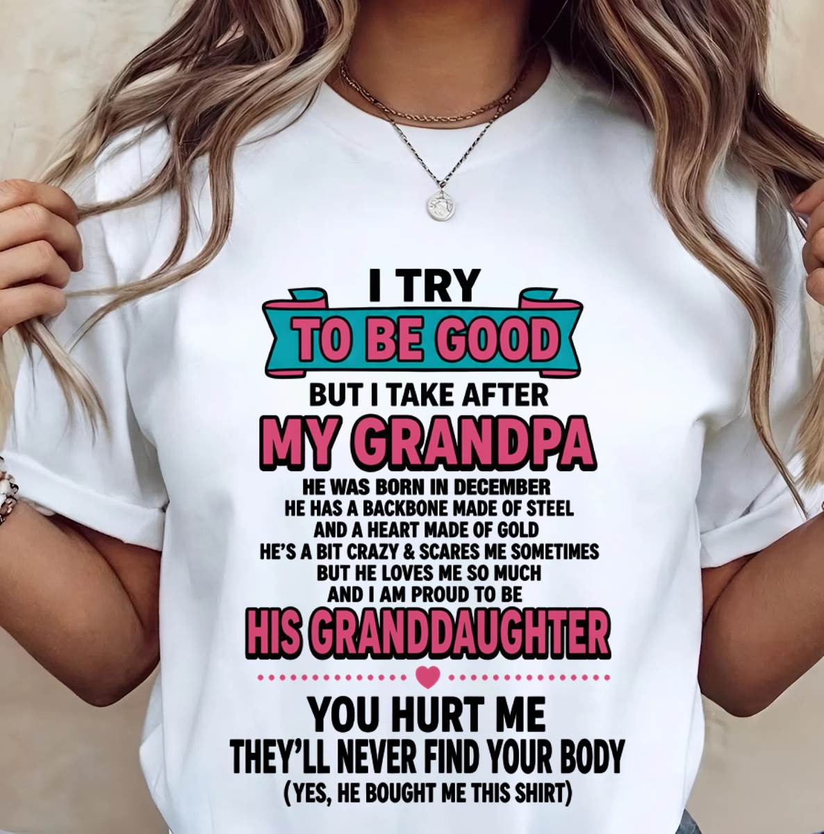 DECEMBER - I TRY TO BE GOOD BUT I TAKE AFTER MY GRANDPA - FROM GRANDPA - TLEE12 (SKU2606-212-12)