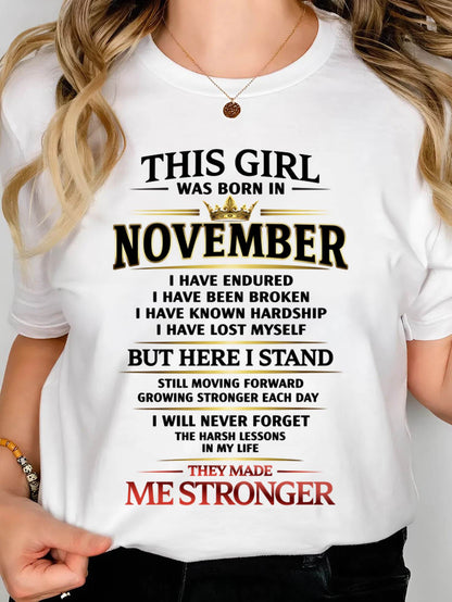 NOVEMBER - THE LESSONS HURT, BUT THEY MADE ME STRONGER - FOR WOMEN - TLEE11 (SKU2602-217-11)