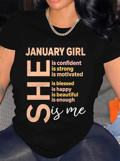 JANUARY GIRL - SELF LOVE TYPOGRAPHY - FOR WOMEN - TLEE01 (SKU2606-255-01)