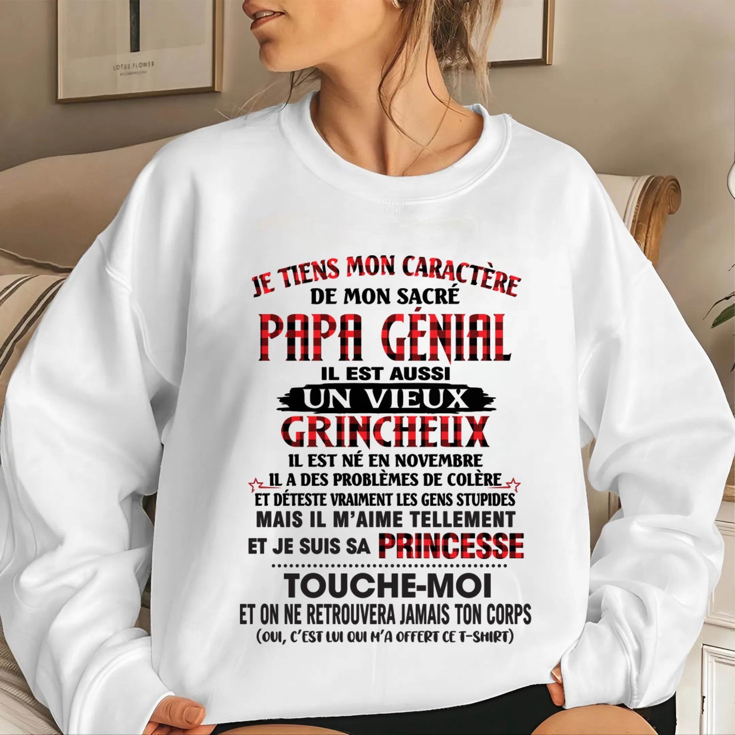 NOVEMBRE / FILLE À PAPA GÂTÉE ET FIÈRE - CADEAU DE PAPA - TLEE11 (SKU2605-355-11)
