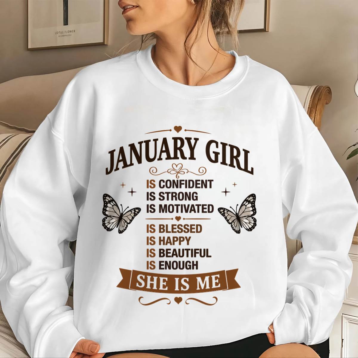 JANUARY GIRL – FAITH, STRENGTH & BEAUTY - FOR WOMEN - TLEE01 (SKU2605-378-01)