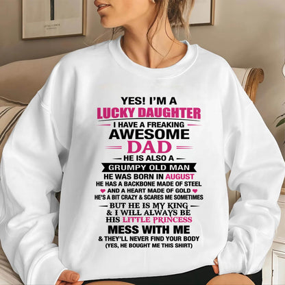 AUGUST - A LUCKY DAUGHTER – DADDY’S LITTLE PRINCESS - FROM DAD - TLEE08 (SKU2604-16-08)