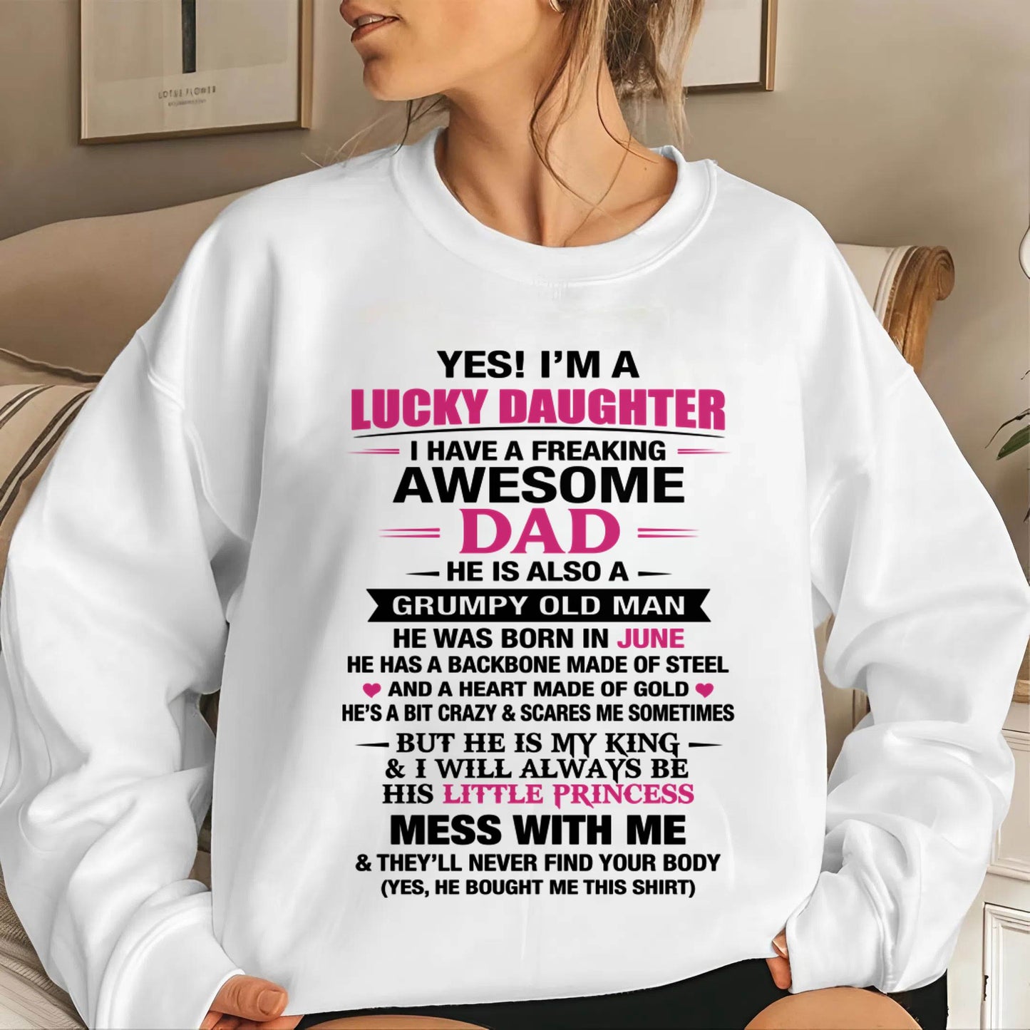 JUNE - A LUCKY DAUGHTER – DADDY’S LITTLE PRINCESS - FROM DAD - TLEE06 (SKU2604-16-06)