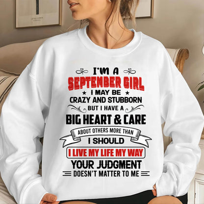 SEPTEMBER - MY LIFE, MY RULES, AND I STAND BY EVERY CHOICE I MAKE - FOR WOMEN - TLEE09 (SKU26T-01239-09)