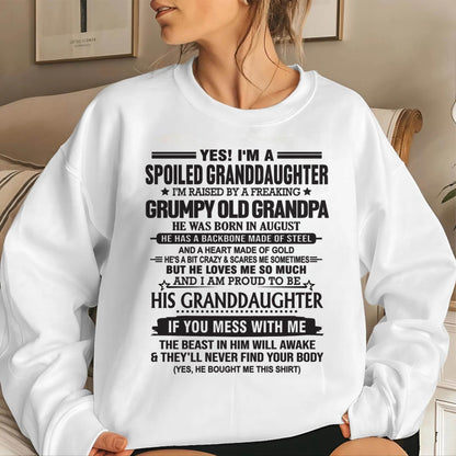 AUGUST - YES! I'M A SPOILED GRANDDAUGHTER I'M RAISED BY A FREAKING GRUMPY OLD GRANDPA - FROM GRANDPA - TLEE08 (SKU12-129-08)