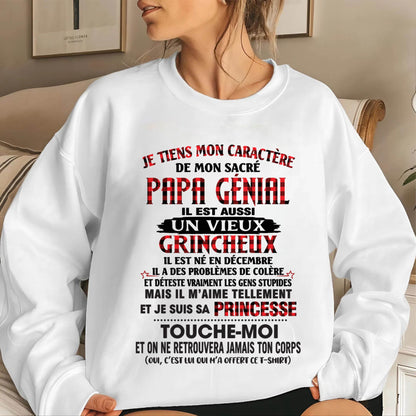 DÉCEMBRE / FILLE À PAPA GÂTÉE ET FIÈRE - CADEAU DE PAPA - TLEE12 (SKU2605-355-12)