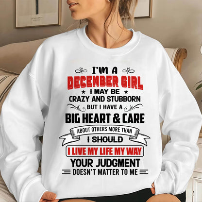 DECEMBER - MY LIFE, MY RULES, AND I STAND BY EVERY CHOICE I MAKE - FOR WOMEN - TLEE12 (SKU26T-01239-12)