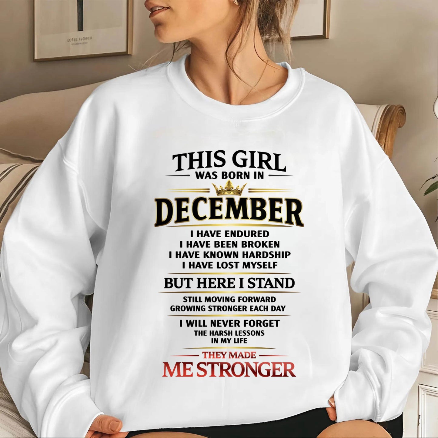 DECEMBER - THE LESSONS HURT, BUT THEY MADE ME STRONGER - FOR WOMEN - TLEE12 (SKU2602-217-12)