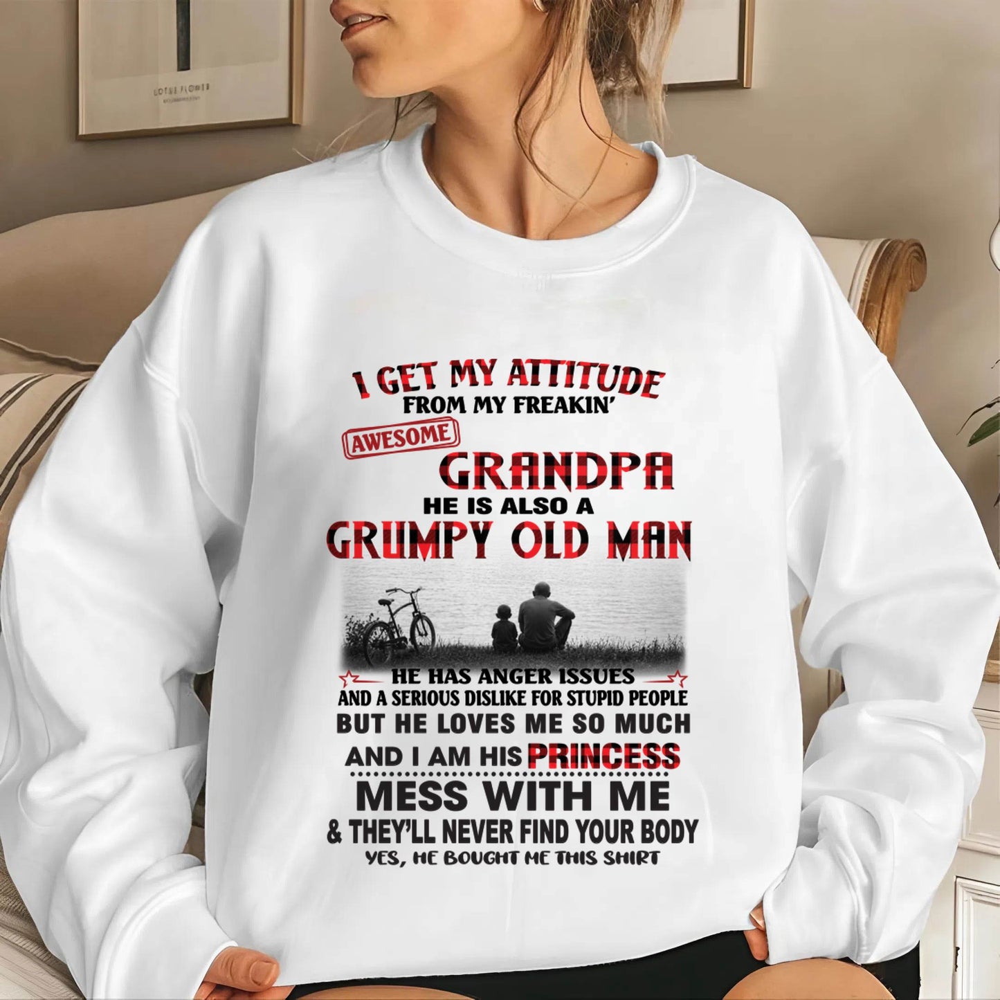 I GET MY ATTITUDE FROM MY GRANDPA - FROM GRANDPA - TLEE00 (SKU2605-176-00)