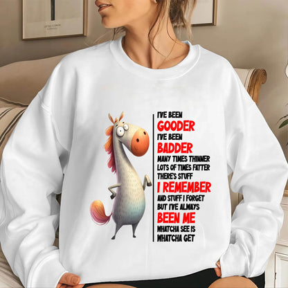 FUNNY SHIRT – GOODER BADDER HUMOR BIRTHDAY TEE - FOR WOMEN - TLEE00 (SKU2603-270-00)