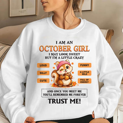 OCTOBER GIRL - SWEET BUT A LITTLE CRAZY AND FULL OF ENERGY - FOR WOMEN - TLEE10 (SKU2603-126-10)