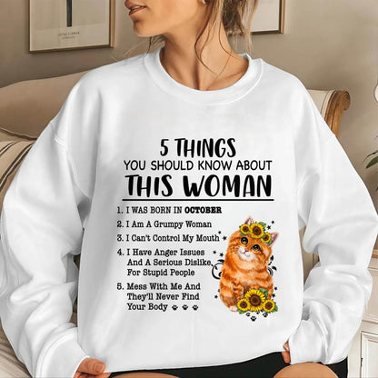 OCTOBER - 5 THINGS YOU SHOULD KNOW ABOUT THIS WOMAN - FOR WOMEN - TLEE10 (SKU2602-186-10)