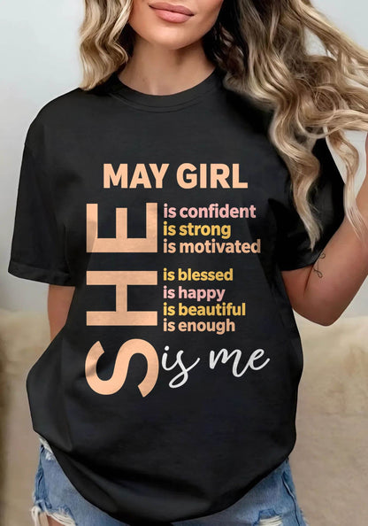 MAY GIRL - SELF LOVE TYPOGRAPHY - FOR WOMEN - TLEE05 (SKU2606-255-05)