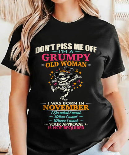 NOVEMBER - SASSY INDEPENDENT WOMAN FUNNY QUOTE - FOR WOMEN - TLEE11 (SKU2603-70-11)