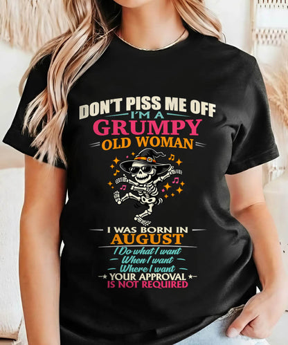AUGUST - SASSY INDEPENDENT WOMAN FUNNY QUOTE - FOR WOMEN - TLEE08 (SKU2603-70-08)
