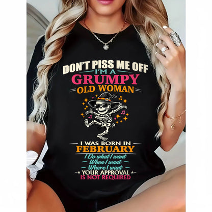 FEBRUARY  - SASSY INDEPENDENT WOMAN FUNNY QUOTE - FOR WOMEN - TLEE02 (SKU2603-70-02)