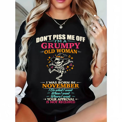 NOVEMBER - SASSY INDEPENDENT WOMAN FUNNY QUOTE - FOR WOMEN - TLEE11 (SKU2603-70-11)