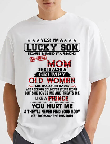 LUCKY SON – PROUD TO BE RAISED BY AN AWESOME MOM - FROM MOM - TLEE00 (SKU2603-106-00)