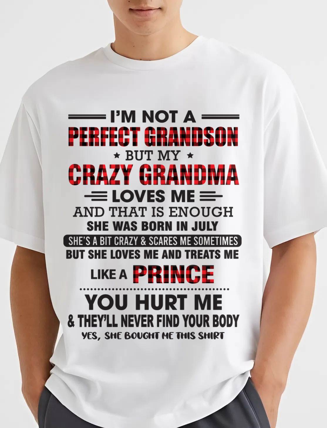 JULY - PROUD GRANDSON OF A CRAZY GRANDMA - FROM GRANDMA - TLEE07 (SKU2603-71-07)