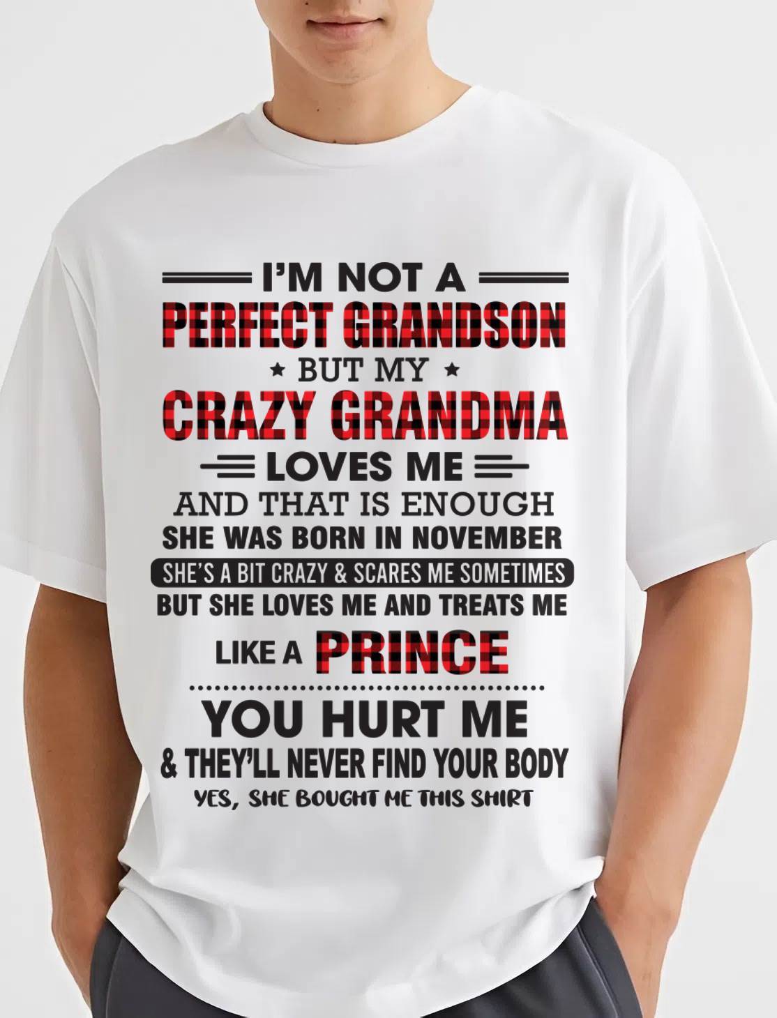 NOVEMBER - PROUD GRANDSON OF A CRAZY GRANDMA - FROM GRANDMA - TLEE11 (SKU2603-71-11)