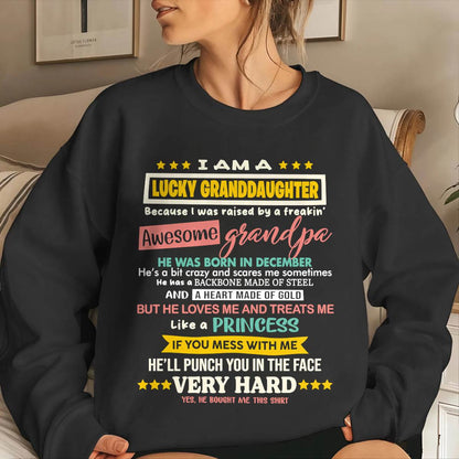DECEMBER GRANDPA – BLESSED GRANDDAUGHTER RAISED BY AN AMAZING GRANDPA - FROM GRANDPA - TLEE12 (SKU2603-273-12)