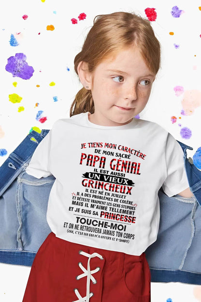 JUILLET / FILLE À PAPA GÂTÉE ET FIÈRE - CADEAU DE PAPA - TLEE07 (SKU2605-355-07)