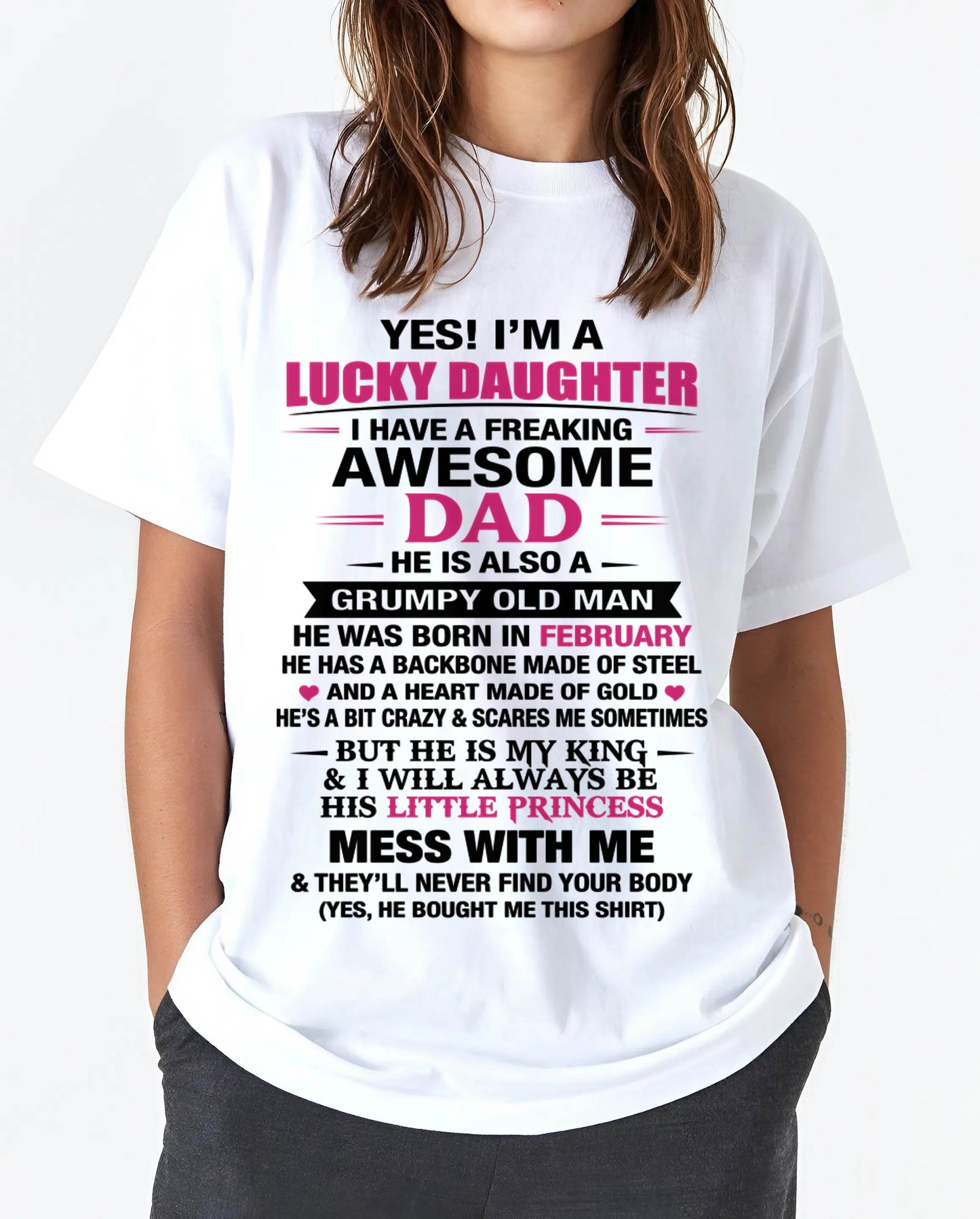 FEBRUARY - A LUCKY DAUGHTER – DADDY’S LITTLE PRINCESS - FROM DAD - TLEE02 (SKU2604-16-02)