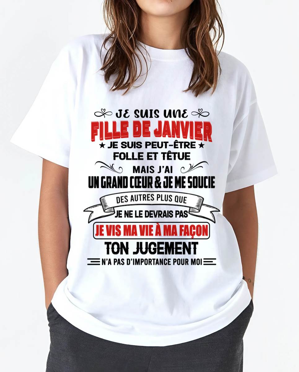 FILLE DE JANVIER – FIÈRE ET LIBRE – POUR LES FEMMES - TLEE01 (SKU2603-354-01)
