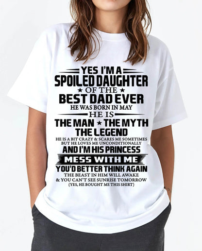 MAY - SPOILED DAUGHTER OF THE BEST DAD EVER - FROM DAD - TLEE05 (SKU2604-197-05)