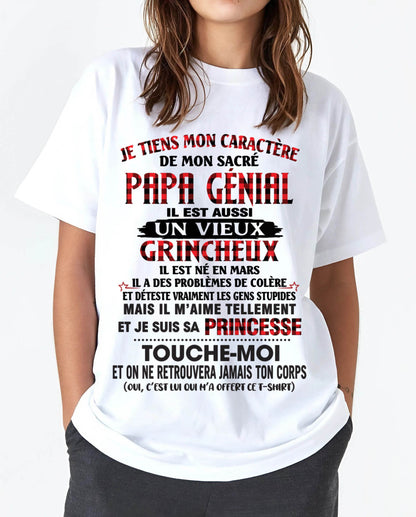 MARS / FILLE À PAPA GÂTÉE ET FIÈRE - CADEAU DE PAPA - TLEE03 (SKU2605-355-03)