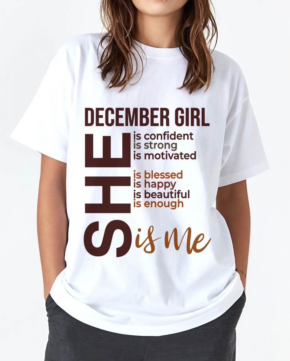 DECEMBER BORN GIRL – CONFIDENT & STRONG - FOR WOMEN - TLEE12 (SKU2605-04-12)