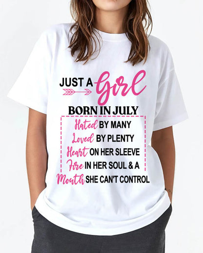BORN IN JULY – A GIRL WITH ATTITUDE, HEART, AND A MOUTH SHE CAN’T CONTROL - FOR WOMEN - TLEE07 (SKU2603-363-07)