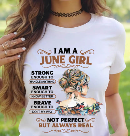 JUNE – INSPIRATIONAL WOMEN’S SHIRT NOT PERFECT BUT REAL - FOR WOMEN - TLEE06 (SKU2604-159-06)