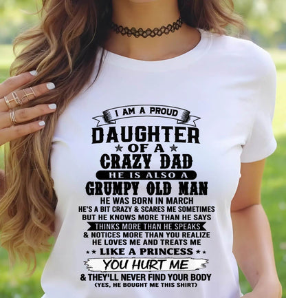 MARCH - PROUD DAUGHTER OF DAD - FROM DAD - TLEE03 (SKU2606-209-03)
