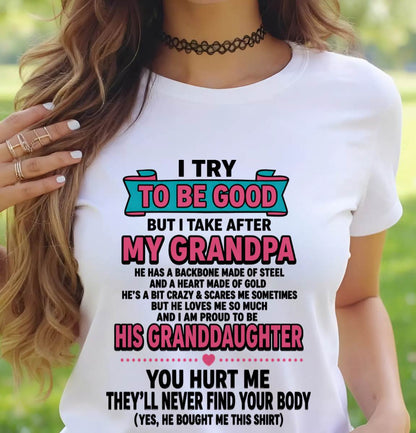 I TRY TO BE GOOD BUT I TAKE AFTER MY GRANDPA - FROM GRANDPA - TLEE00 (SKU2606-212-00)