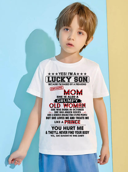 OCTOBER - LUCKY SON – PROUD TO BE RAISED BY AN AWESOME MOM - FROM MOM - TLEE10 (SKU2603-106-10)
