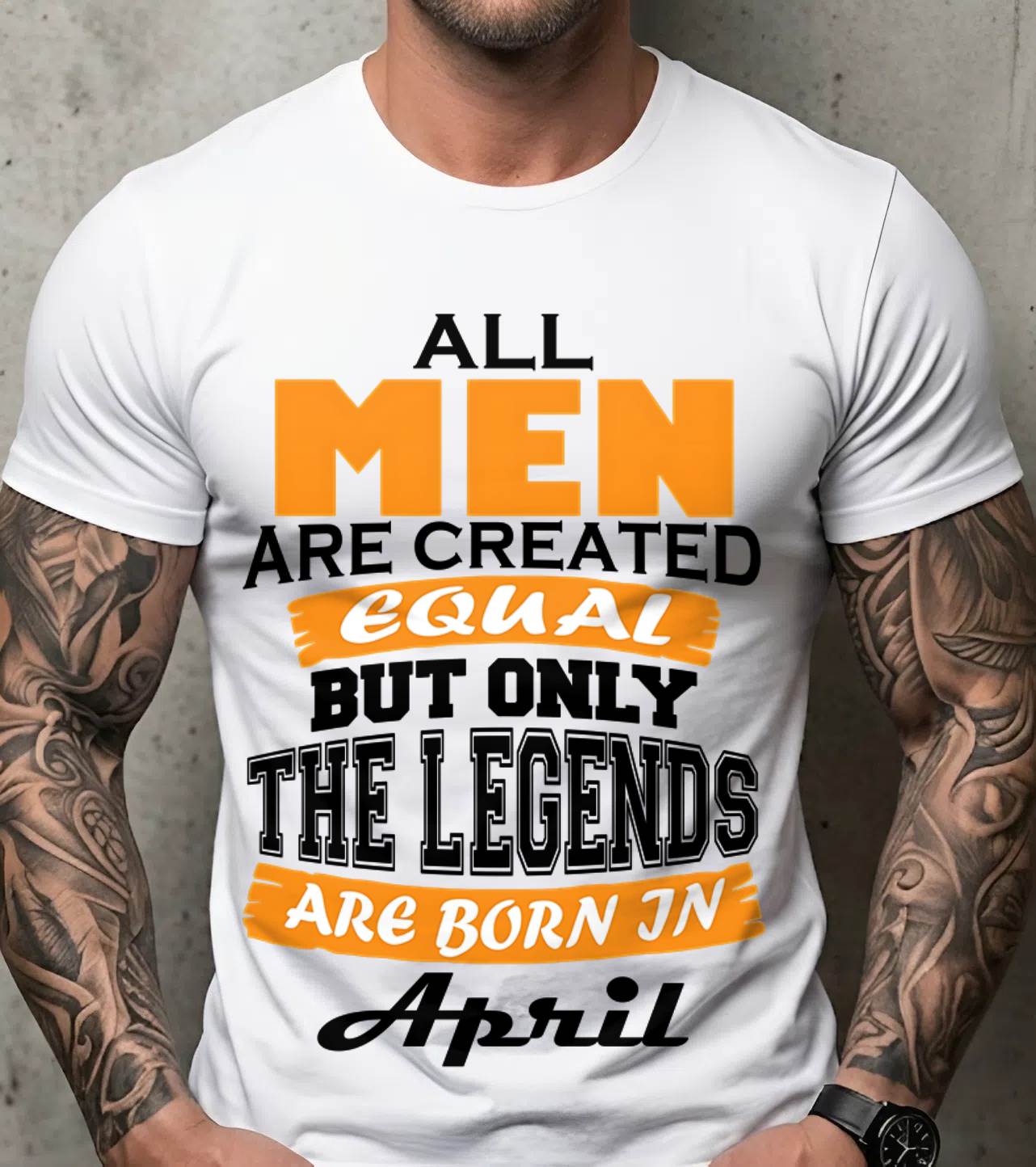 APRIL BORN – ONLY LEGENDS ARE CREATED - FOR MAN - TLEE04 (SKU2606-281-04)