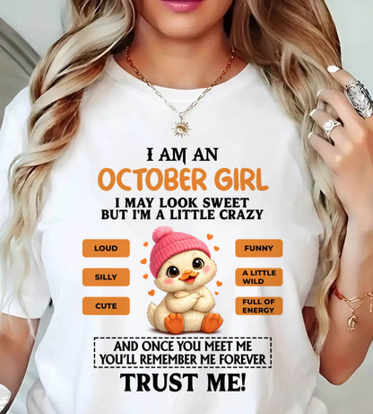 OCTOBER GIRL - SWEET, LOUD, AND A LITTLE WILD, FULL OF LIFE AND ENERGY - FOR WOMEN - TLEE10 (SKU2603-200-10)