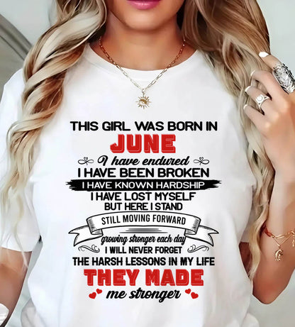 JUNE - EVERY HARD LESSON MADE ME STRONGER - FOR WOMEN - TLEE06 (SKU2602-22-06)