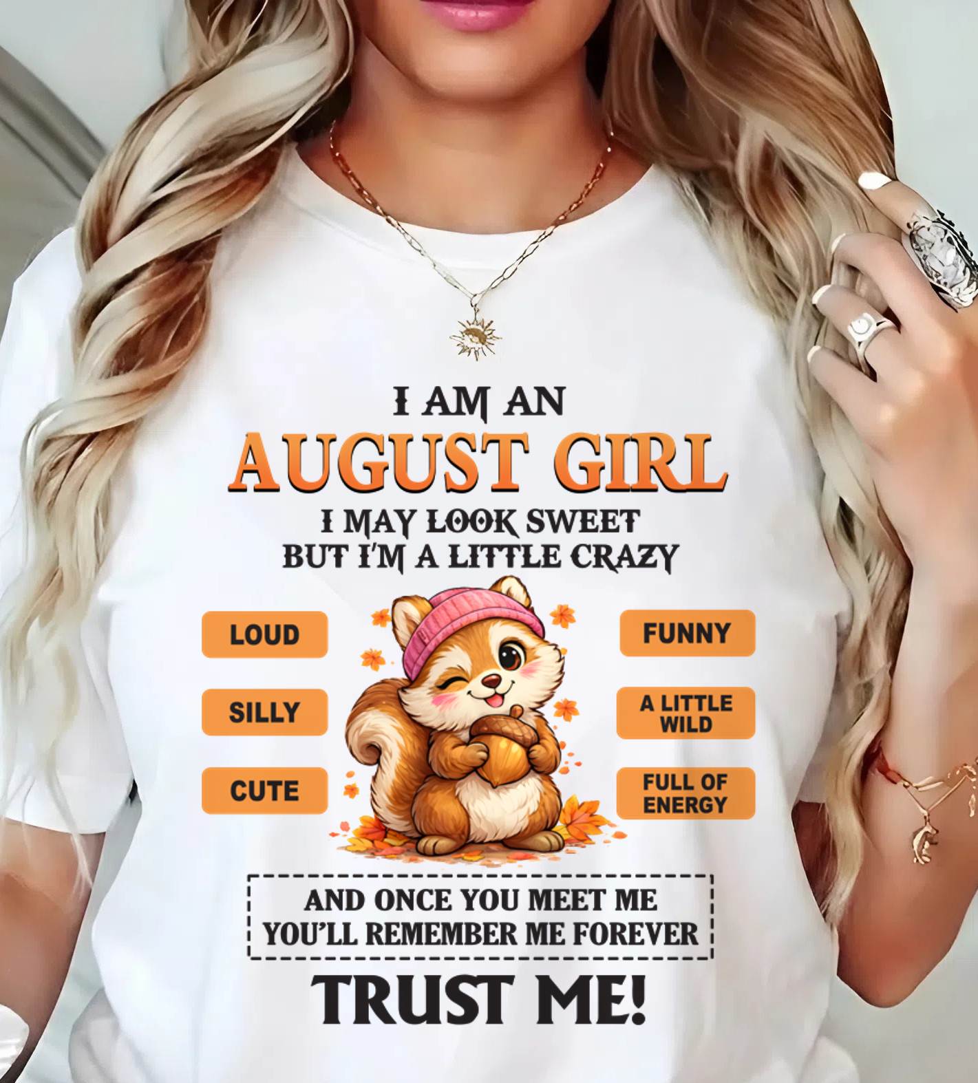 AUGUST GIRL - SWEET BUT A LITTLE CRAZY AND FULL OF ENERGY - FOR WOMEN - TLEE08 (SKU2603-126-08)
