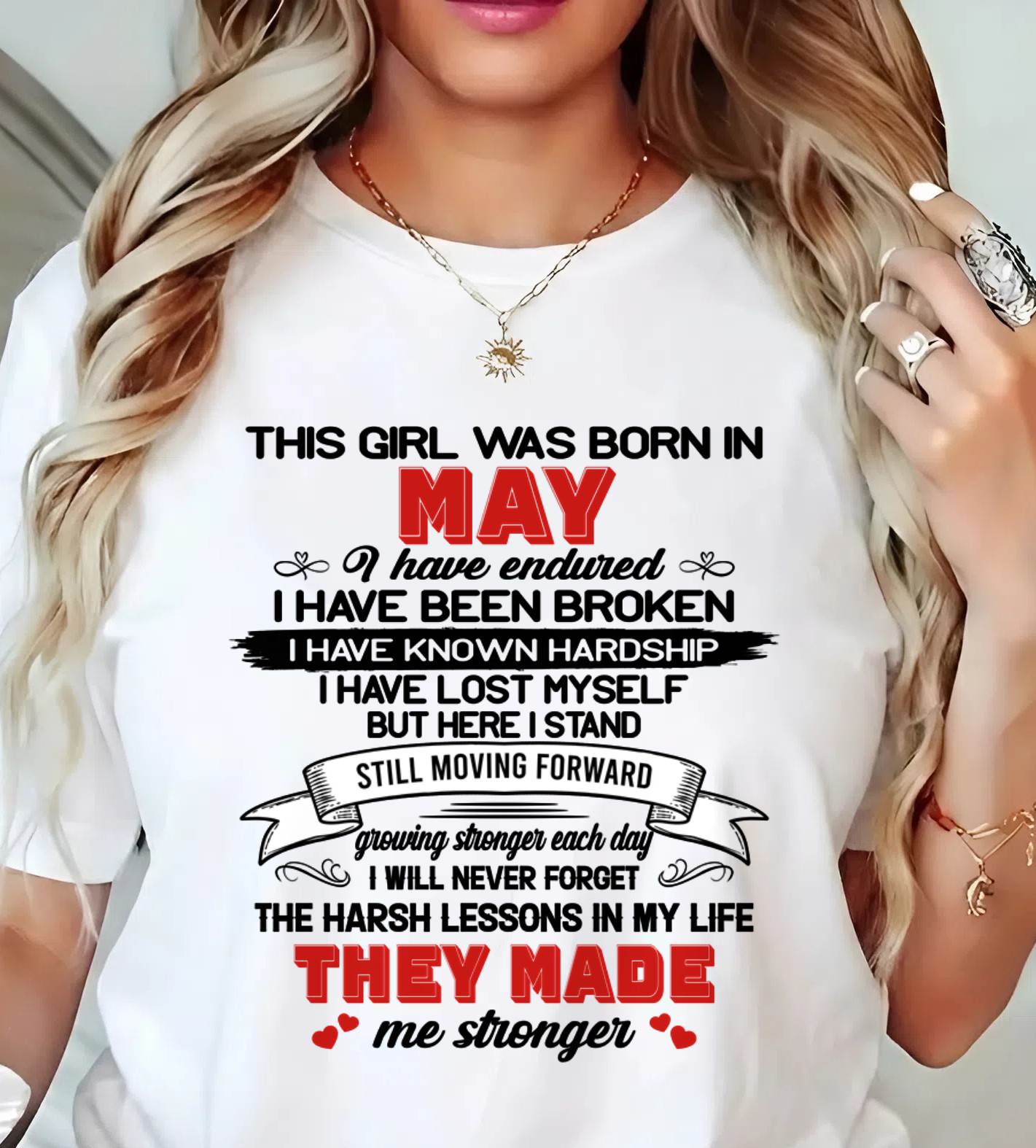 MAY - EVERY HARD LESSON MADE ME STRONGER - FOR WOMEN - TLEE05 (SKU2602-22-05)
