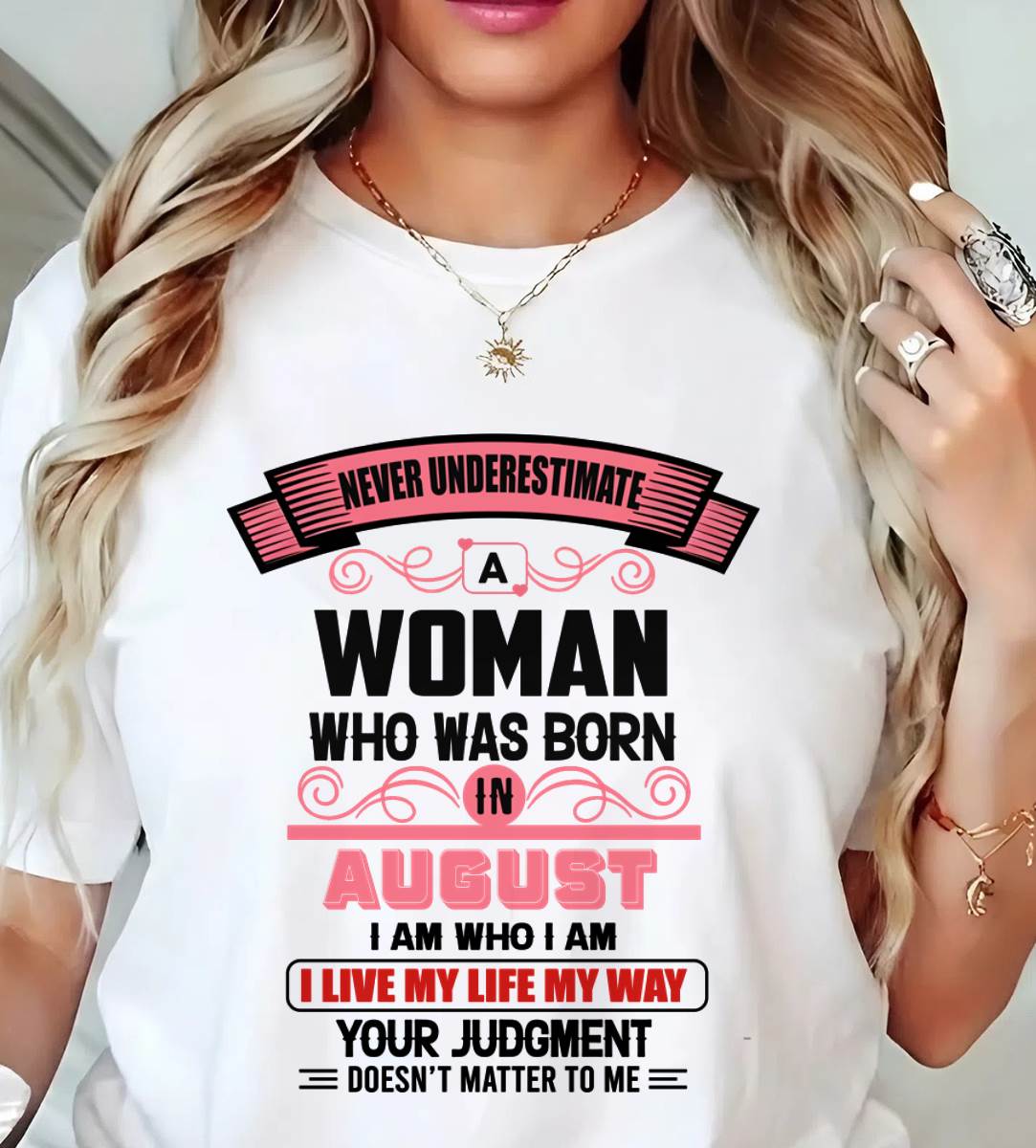 AUGUST - I AM WHO I AM — CONFIDENT, INDEPENDENT, AND UNAPOLOGETIC - FOR WOMEN - TLEE08 (SKU2602-91-08)