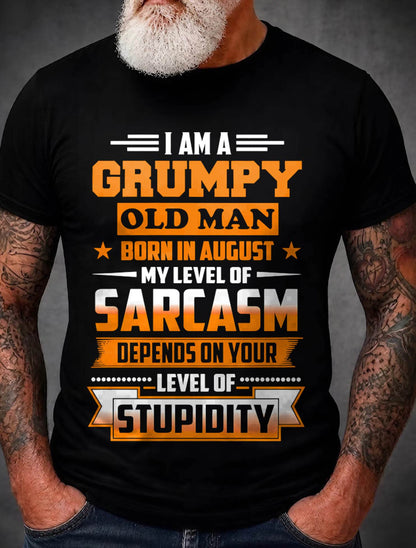 AUGUST GRUMPY OLD MAN SHIRT - FOR MAN - TLEE08 (SKU2605-128-08)