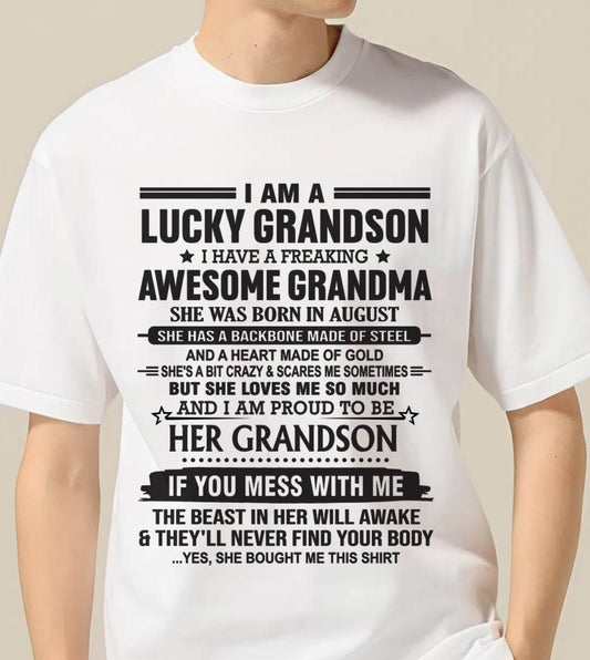 AUGUST - GRANDSON OF A STRONG & LOVING GRANDMA - FROM GRANDMA - TLEE08 (SKU11-154-08)