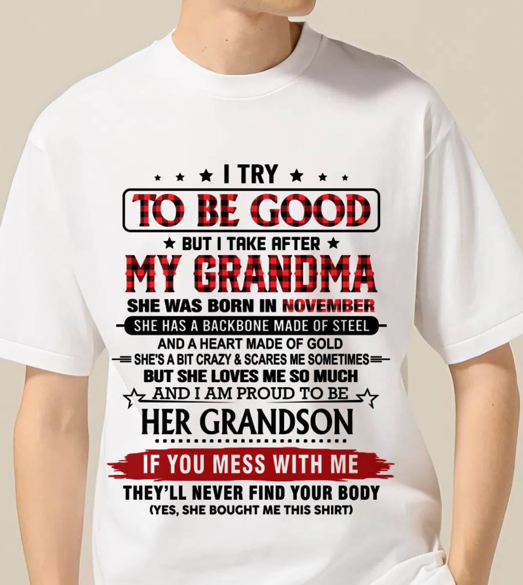 NOVEMBER - I TRY TO BE GOOD BUT I TAKE AFTER MY GRANDMA - FROM GRANDMA - TLEE11 (SKU26T-01289-11)