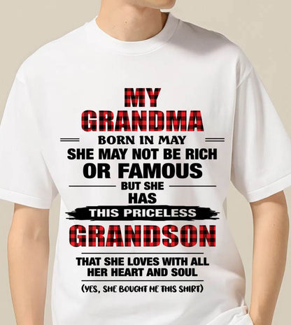 MAY GRANDMA LOVES ME – PRICELESS GRANDSON GIFT- FROM GRANDMA - TLEE05 (SKU2604-260-05)