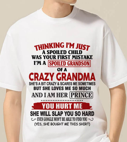 GRANDMA’S BOY – LOVED, SPOILED & PROTECTED - FROM GRANDMA - TLEE00 (SKU2602-128-00)